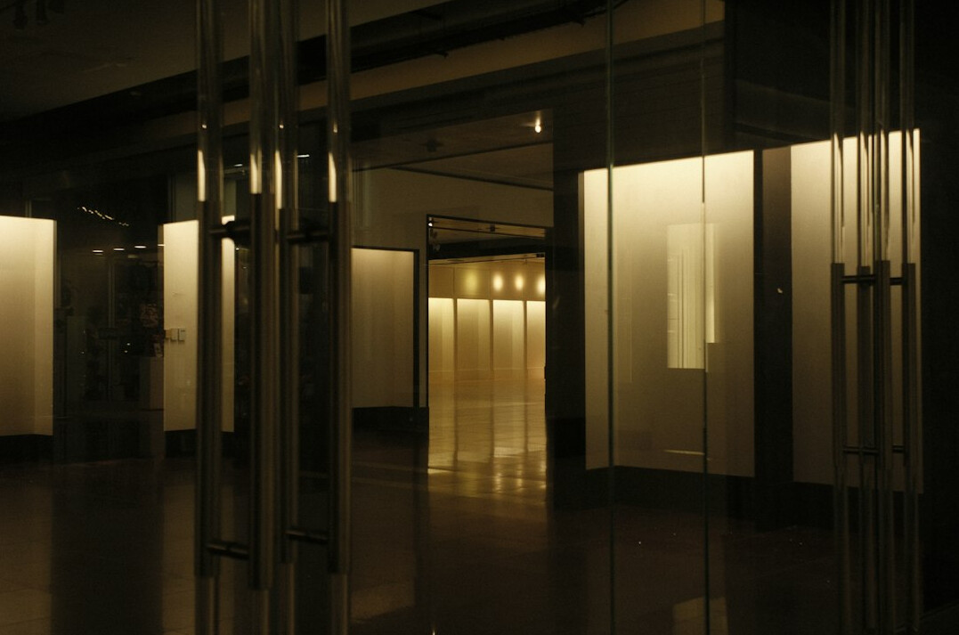empty retail store at night
