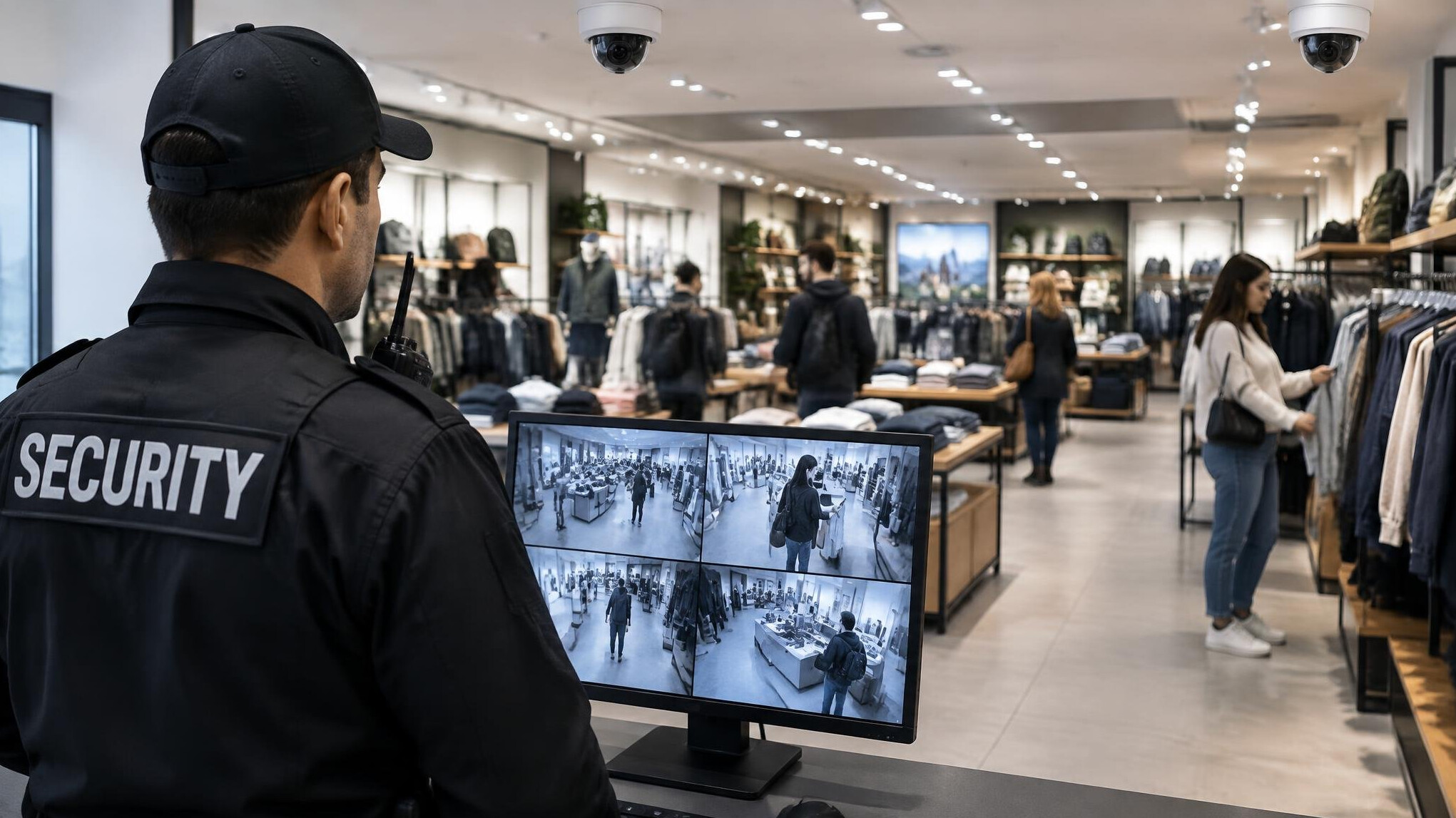 store detective observing customers